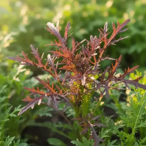 Jeunes pousses Mizuna rouge (semences biologiques)